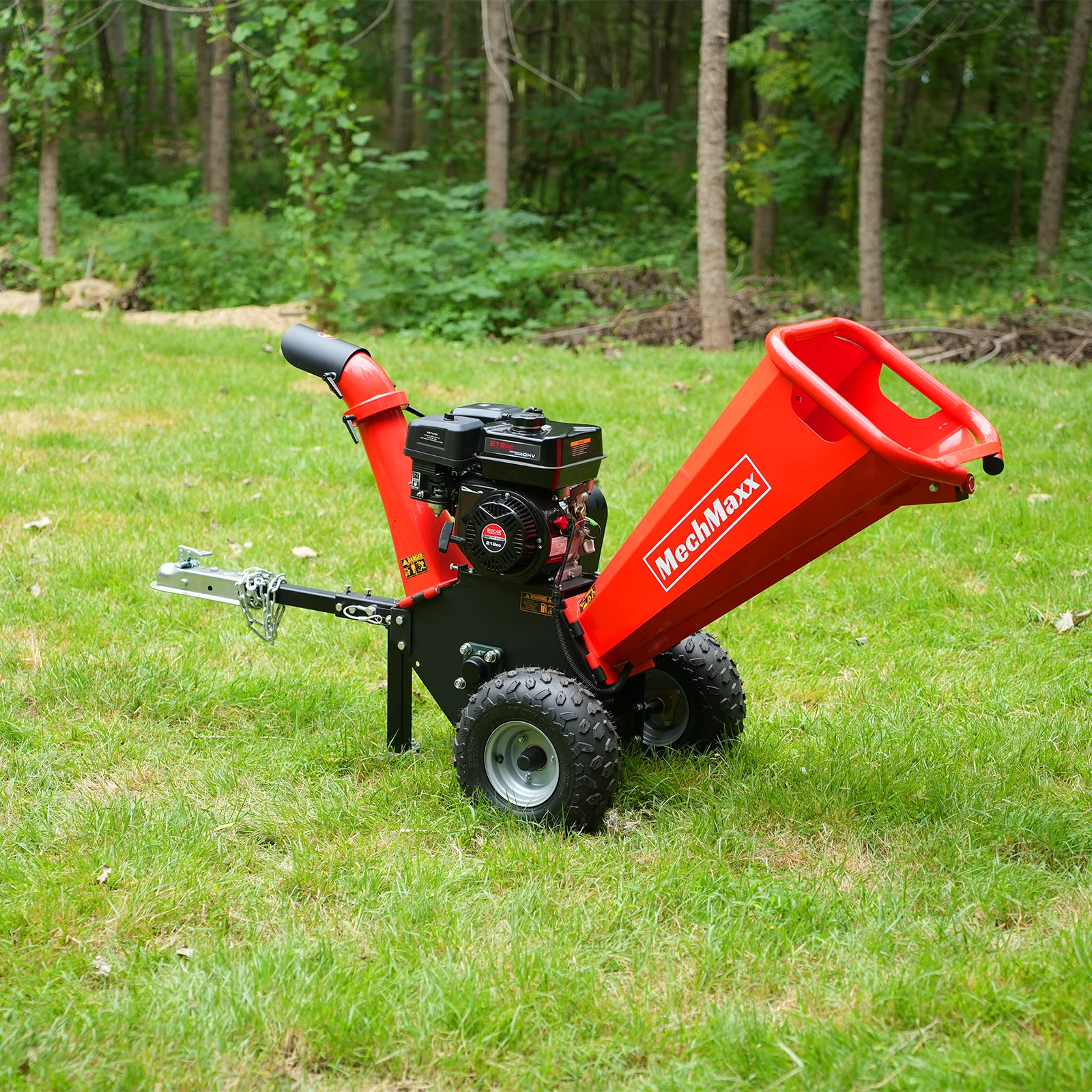 4 inch DUCAR 212cc 7hp Gas Engine Powered Wood Chipper with Towbar,  GS650 - Image 3