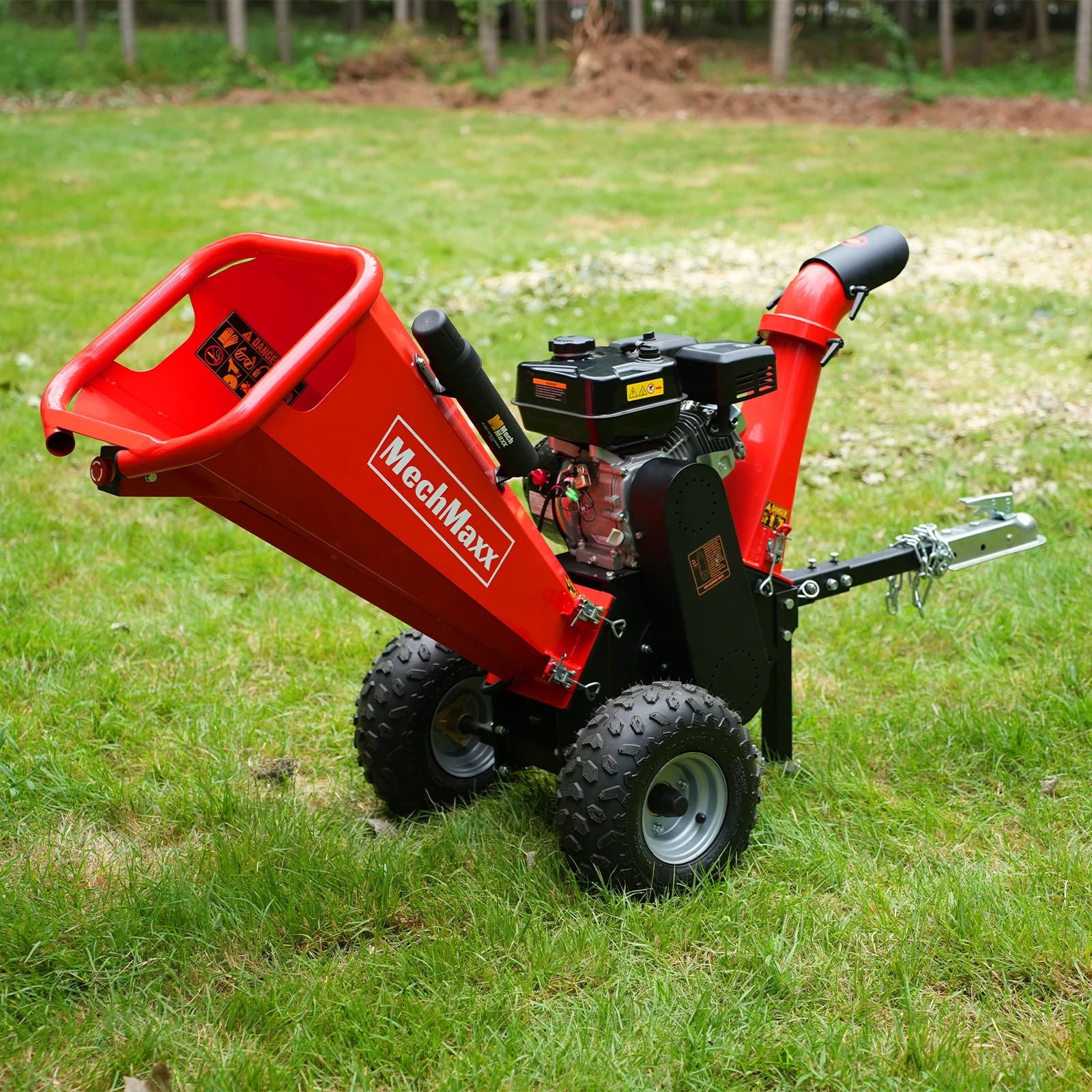 4 inch DUCAR 212cc 7hp Gas Engine Powered Wood Chipper with Towbar,  GS650 - Image 4
