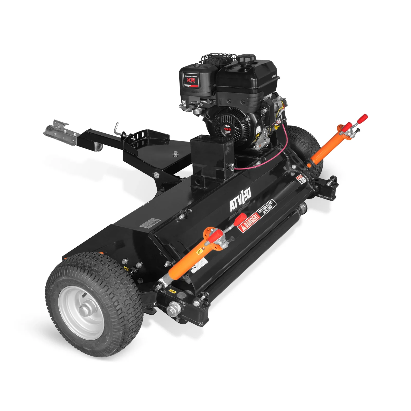 MechMaxx 48" Tow-Behind ATV Offset Flail Mower, B&S 13.5HP 420cc E-start Gas Engine Powered; Adjustable Mowing Height, ATV120 - Image 5