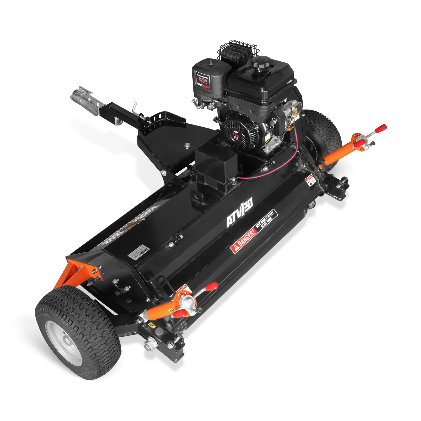 MechMaxx 48" Tow-Behind ATV Offset Flail Mower, B&S 13.5HP 420cc E-start Gas Engine Powered; Adjustable Mowing Height, ATV120 - Image 6