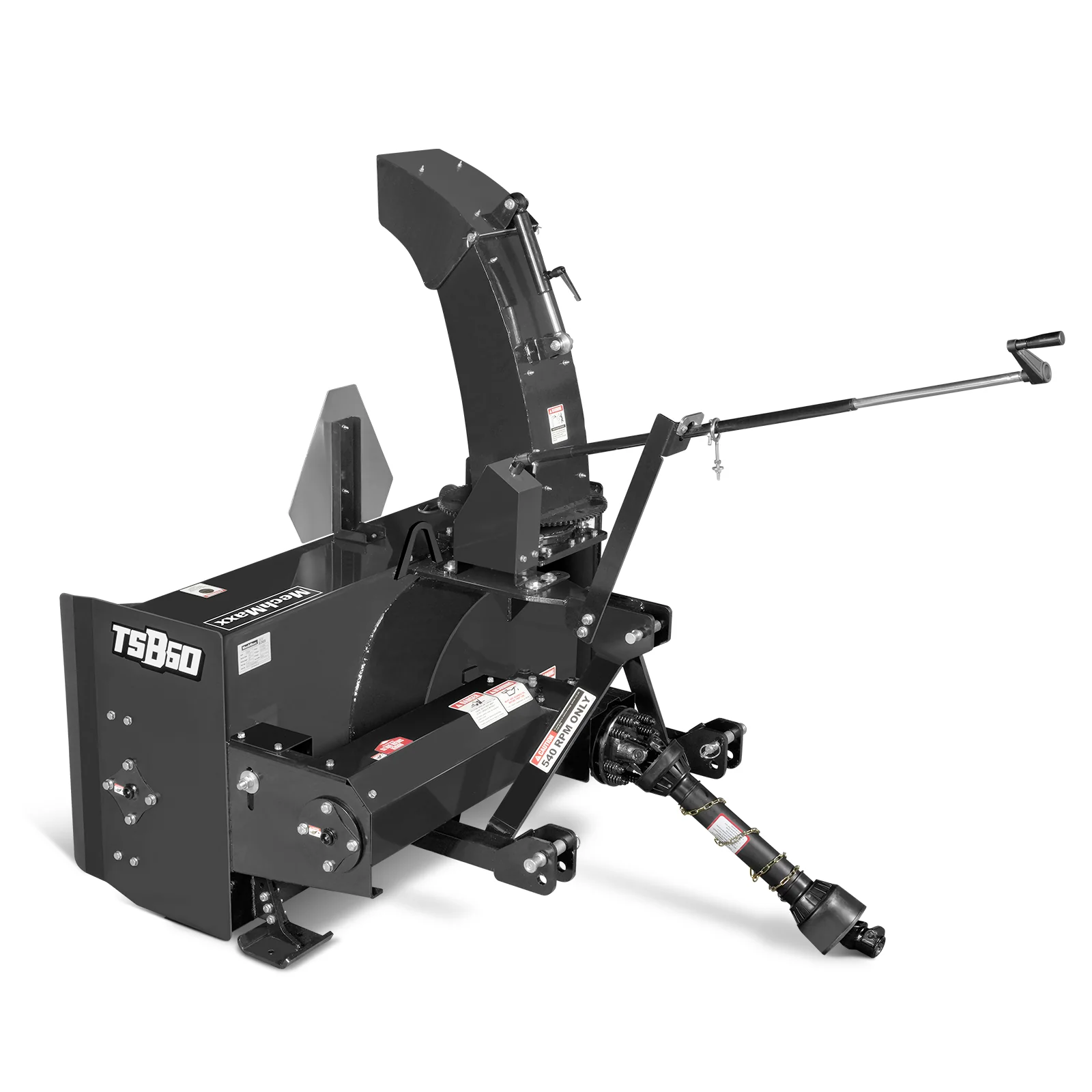 60" 3 Point PTO Snow Blower 24" Impeller Diameter 360° Snow Chute (PTO Shaft Included with Slip Clutch),  25-65 HP,  TSB60 - Image 20