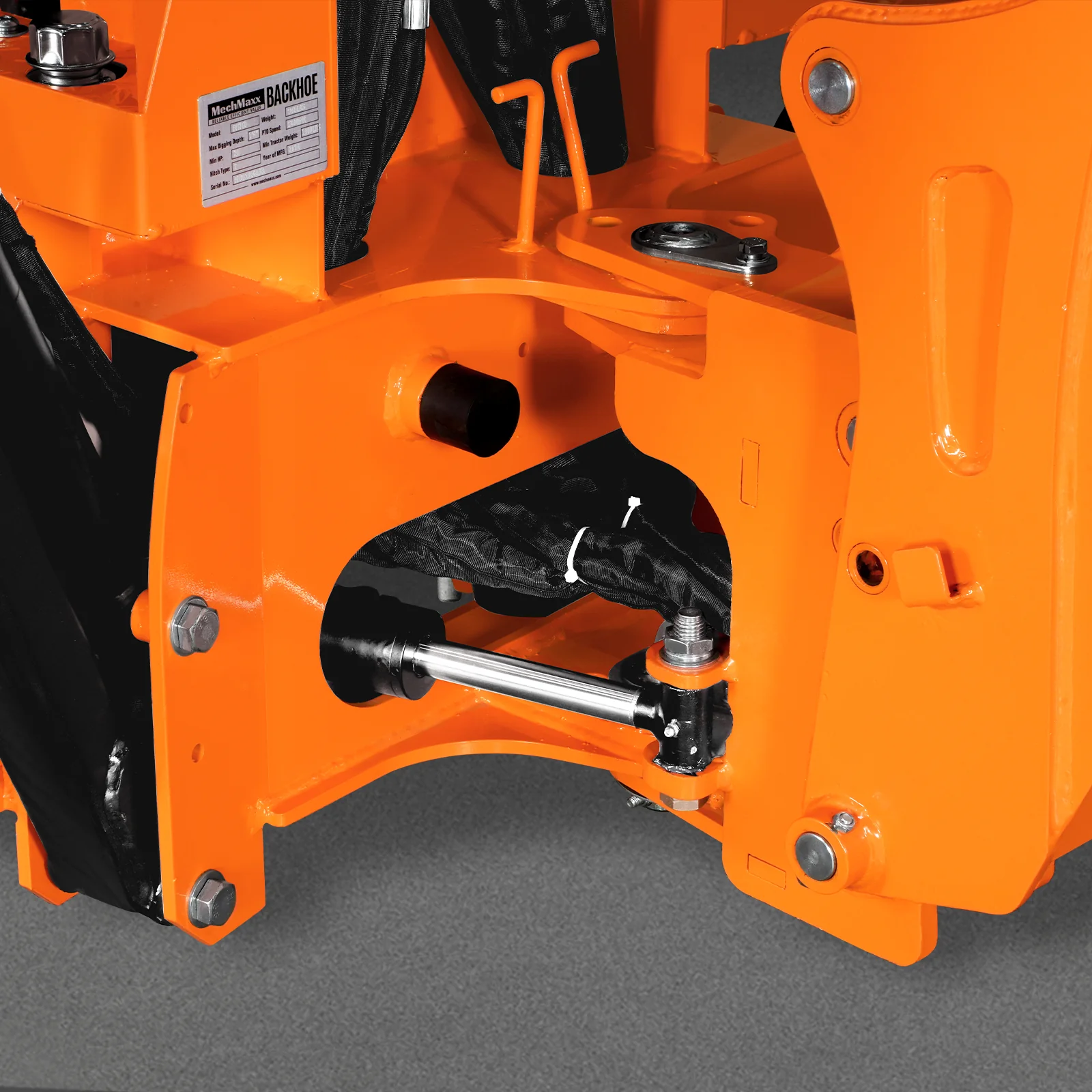 7' Tractor Backhoe Attachment with Mechanical Thumb,  12" Bucket,  ISO/SAE Switchable Controls,  Self-Contained Hydraulic System,  3 Point Hitch Cat.1,  15-50 HP,  BH660M - Image 10