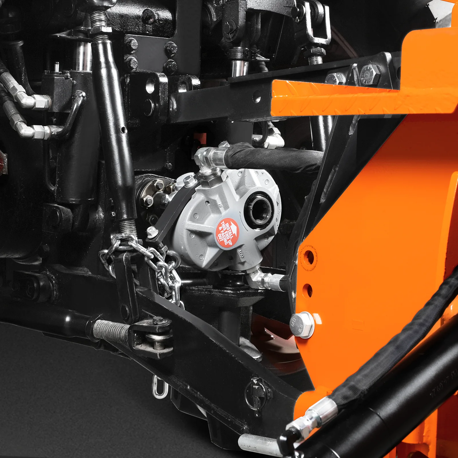 8' Tractor Backhoe Attachment with Hydraulic Thumb,  15" Bucket,  ISO/SAE Switchable Controls,  Self-Contained Hydraulic System,  3 Point Hitch Cat.1 & 2,  20-100 HP,  BH760H - Image 17