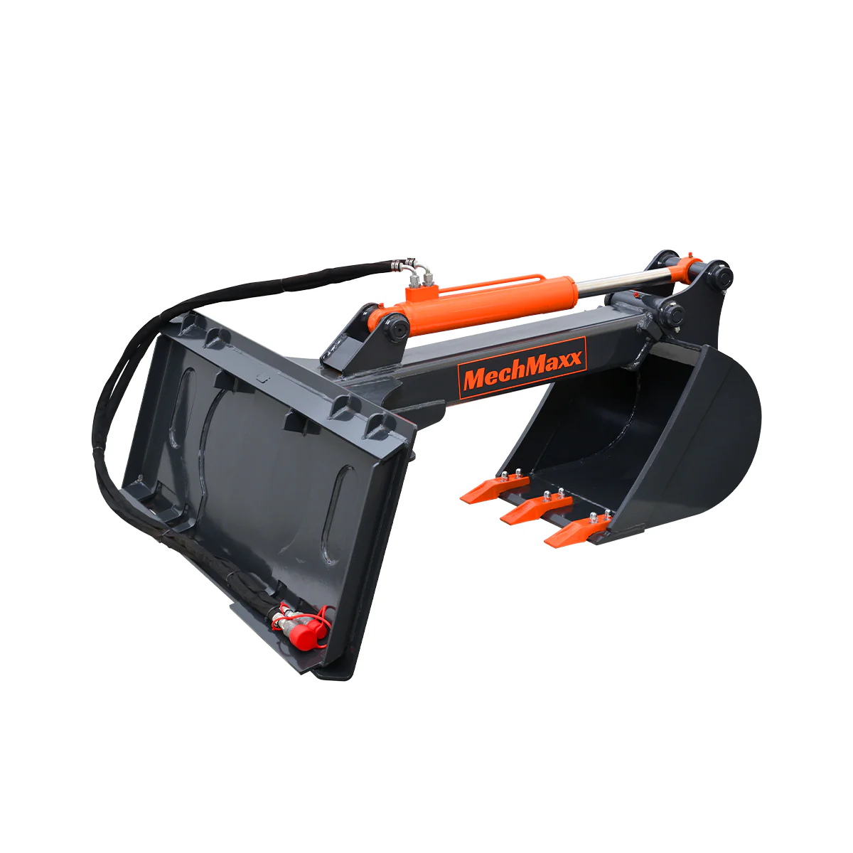 MechMaxx Skid Steer Backhoe Attachment, 18in Bucket Included, 59in Digging Depth - Image 12