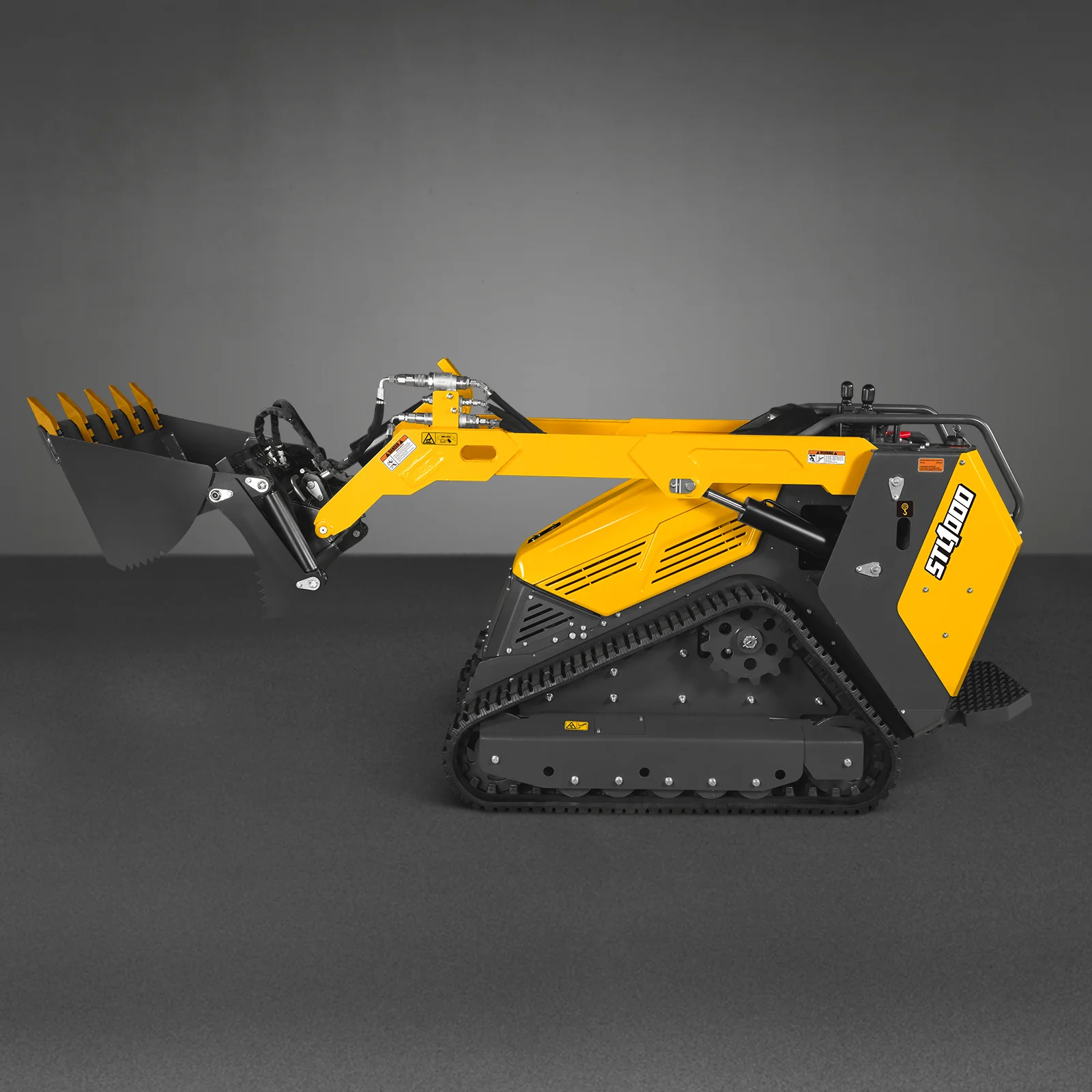Mini Skid Steer Stand On Compact Track Loader ( 4 in 1 bucket included ) with 25HP KUBOTA D1105 Diesel Engine,  Common Industry Interface (CII),  CROBA  STL1000 - Image 104