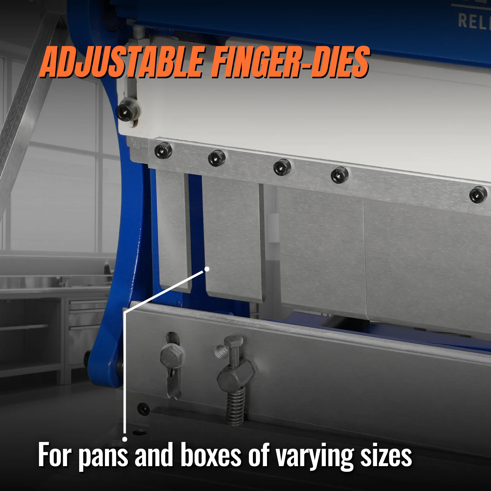 40-inch 3-in-1 Pan and Box Brake – Slip Roll, Shear, Bending Machine for Sheet Metal, 20 Gauge Mild Steel, Adjustable Fingers, Heavy Duty, Metalworking, Fabrication, Rolling, Bending MMCB4020 - Image 7