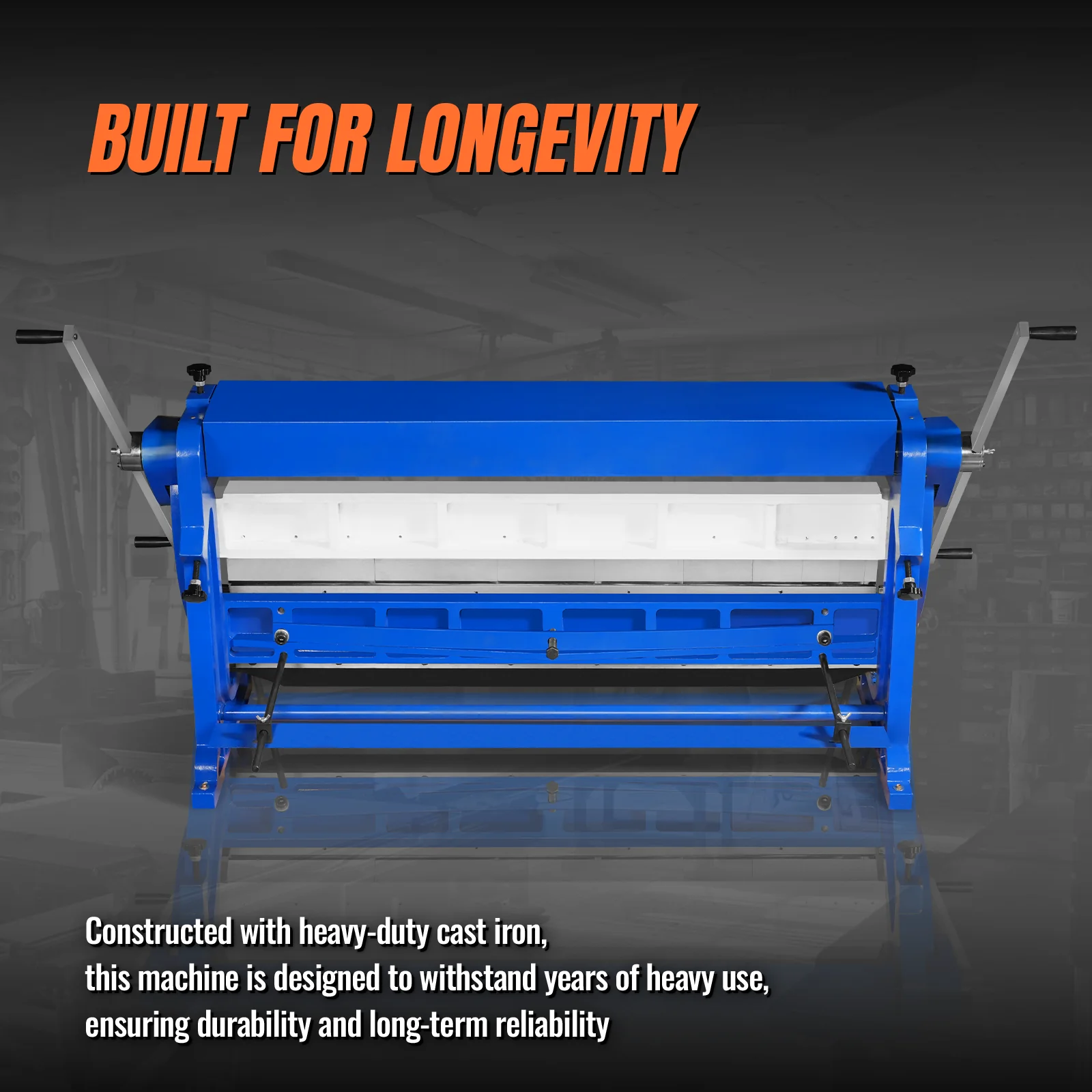 52-inch 3-in-1 Heavy Duty Pan and Box Brake – Slip Roll, Shear, Bending Machine for Sheet Metal, 16 Gauge Mild Steel, Adjustable Fingers, Heavy Duty, Metalworking, Fabrication, Rolling, Bending MMCB5216 - Image 7