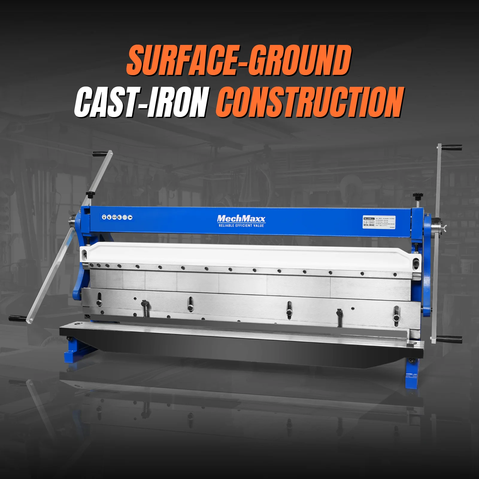52-inch 3-in-1 Pan and Box Brake – Slip Roll, Shear, Bending Machine for Sheet Metal, 20 Gauge Mild Steel, Adjustable Fingers, Heavy Duty, Metalworking, Fabrication, Rolling, Bending MMCB5220 - Image 3
