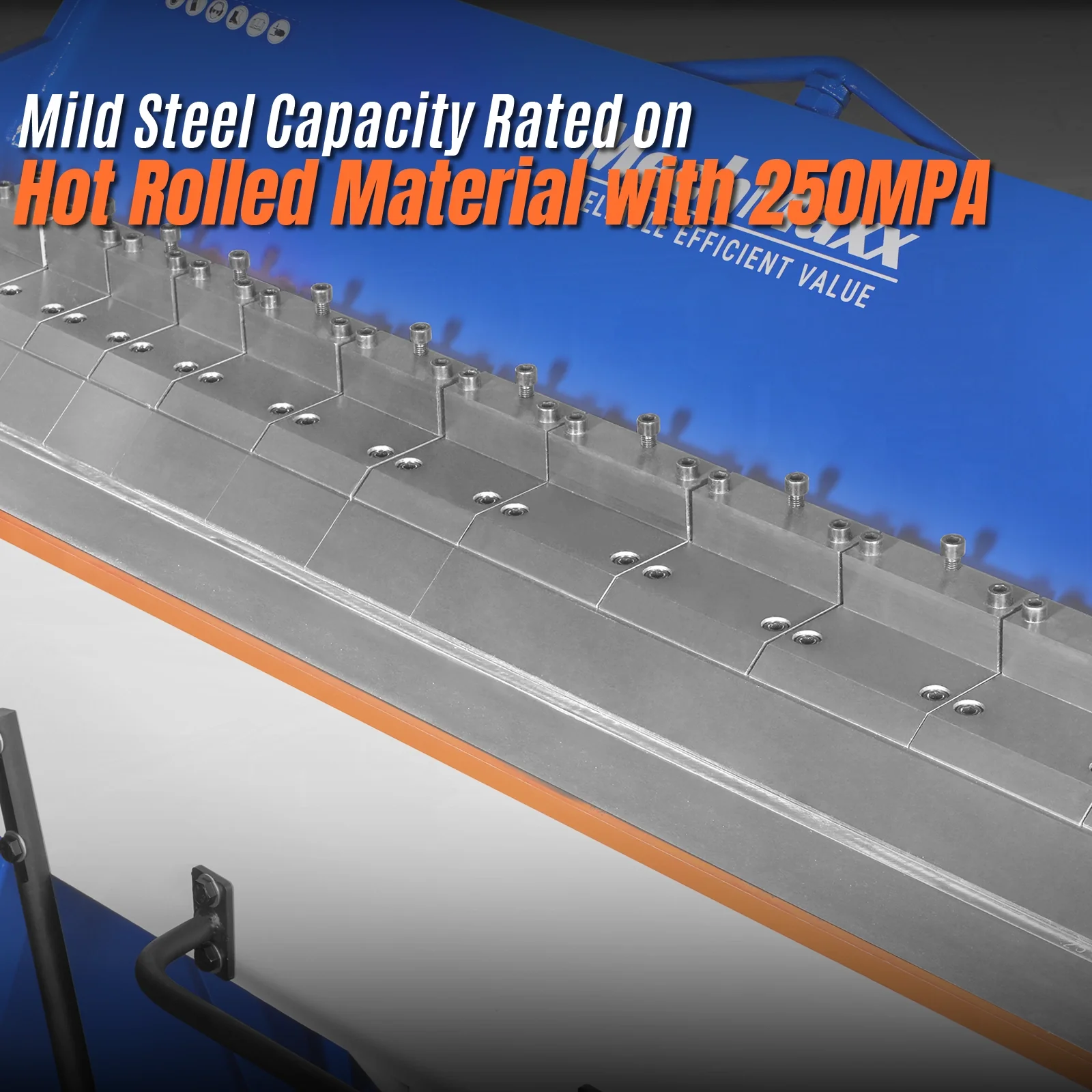 48” Manual Pan and Box Brake - Heavy Duty, Durable Construction, 12 Gauge Mild Steel, 135° Bending Angle, Individual Bending Fingers" PB4812 - Image 5