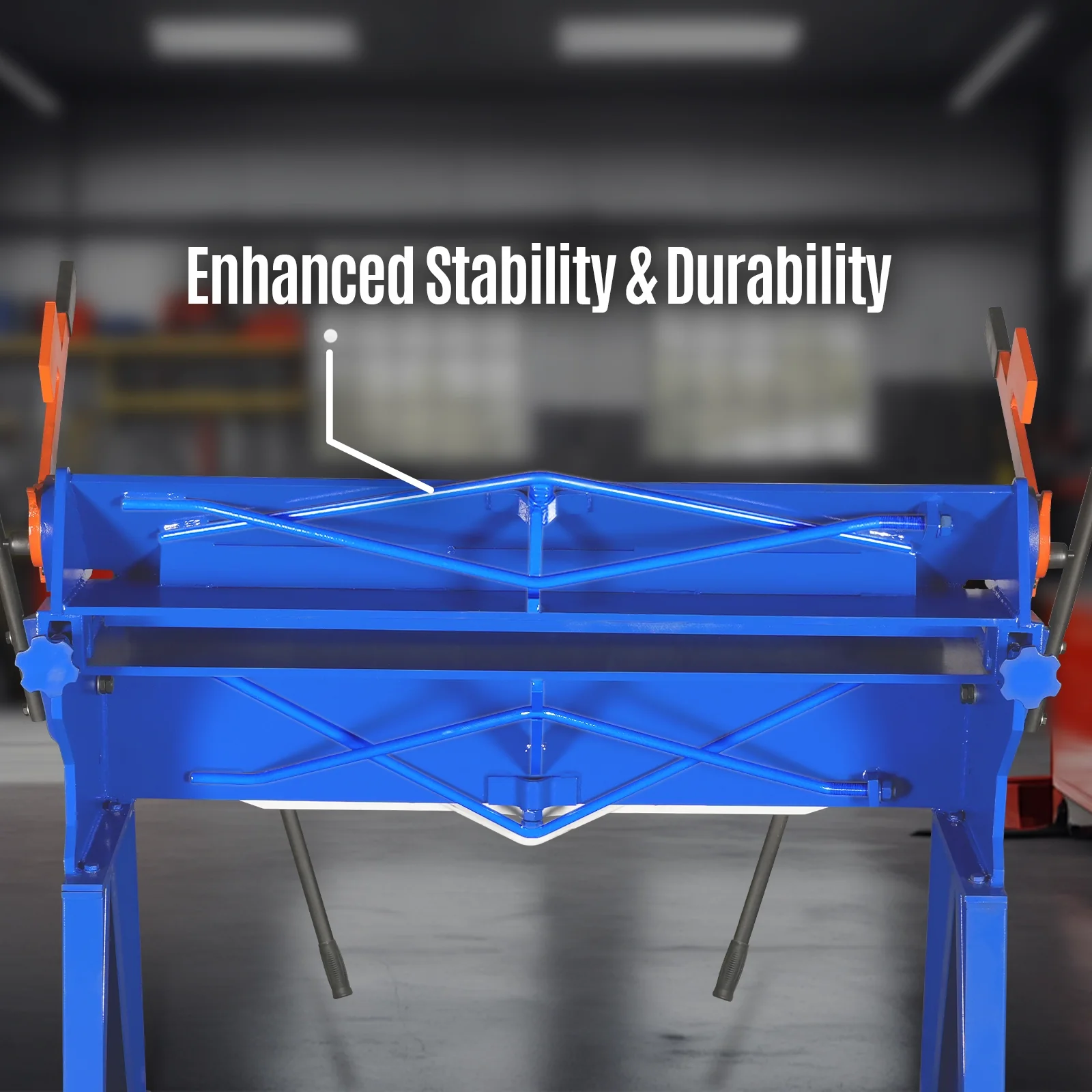 48” Manual Pan and Box Brake - Heavy Duty, Durable Construction, 12 Gauge Mild Steel, 135° Bending Angle, Individual Bending Fingers" PB4812 - Image 9