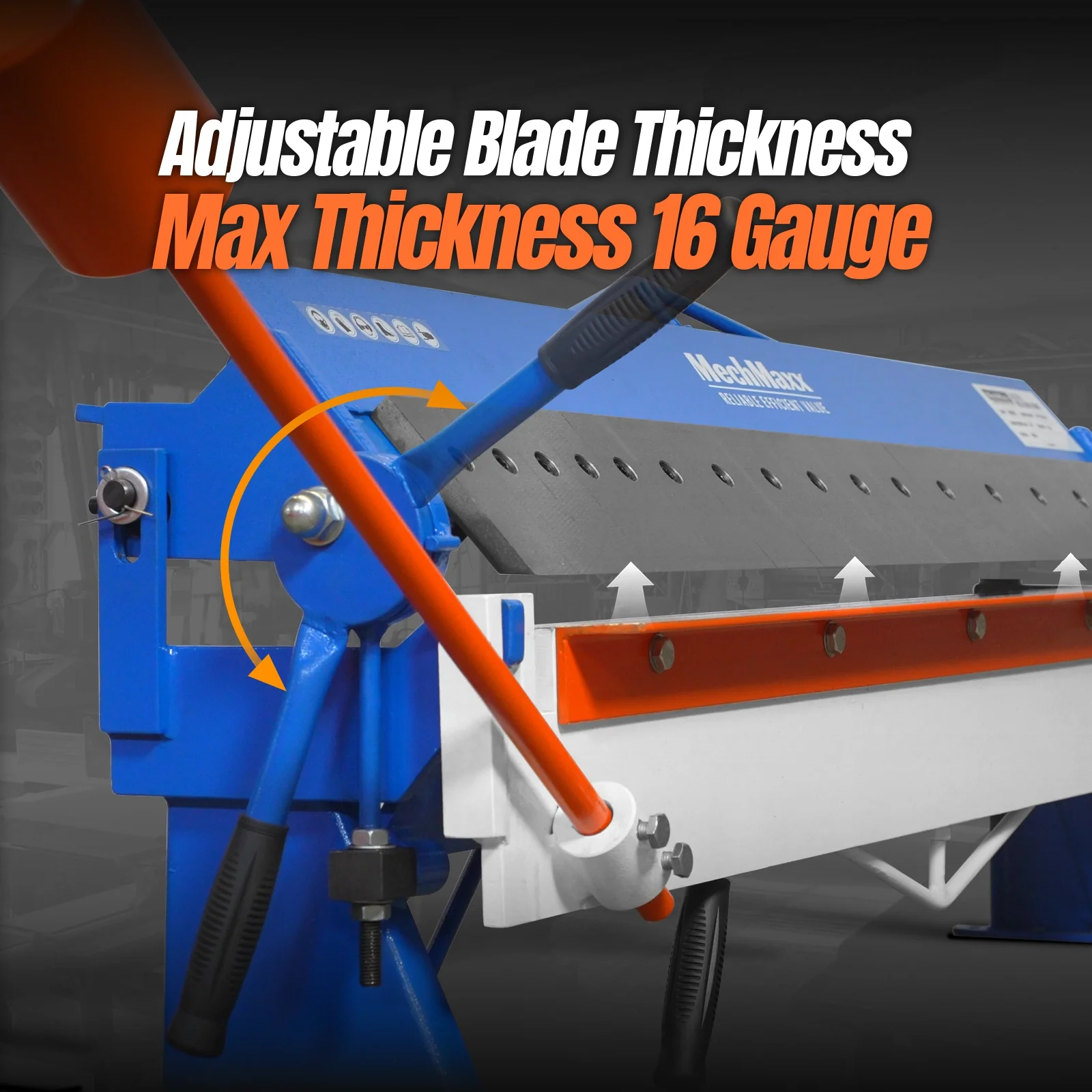 48" Manual Pan and Box Brake - 16 Gauge Mild Steel Capacity, 135° Bending Angle, 16 Precision Fingers, Durable Construction for Accurate Bends" - Image 7