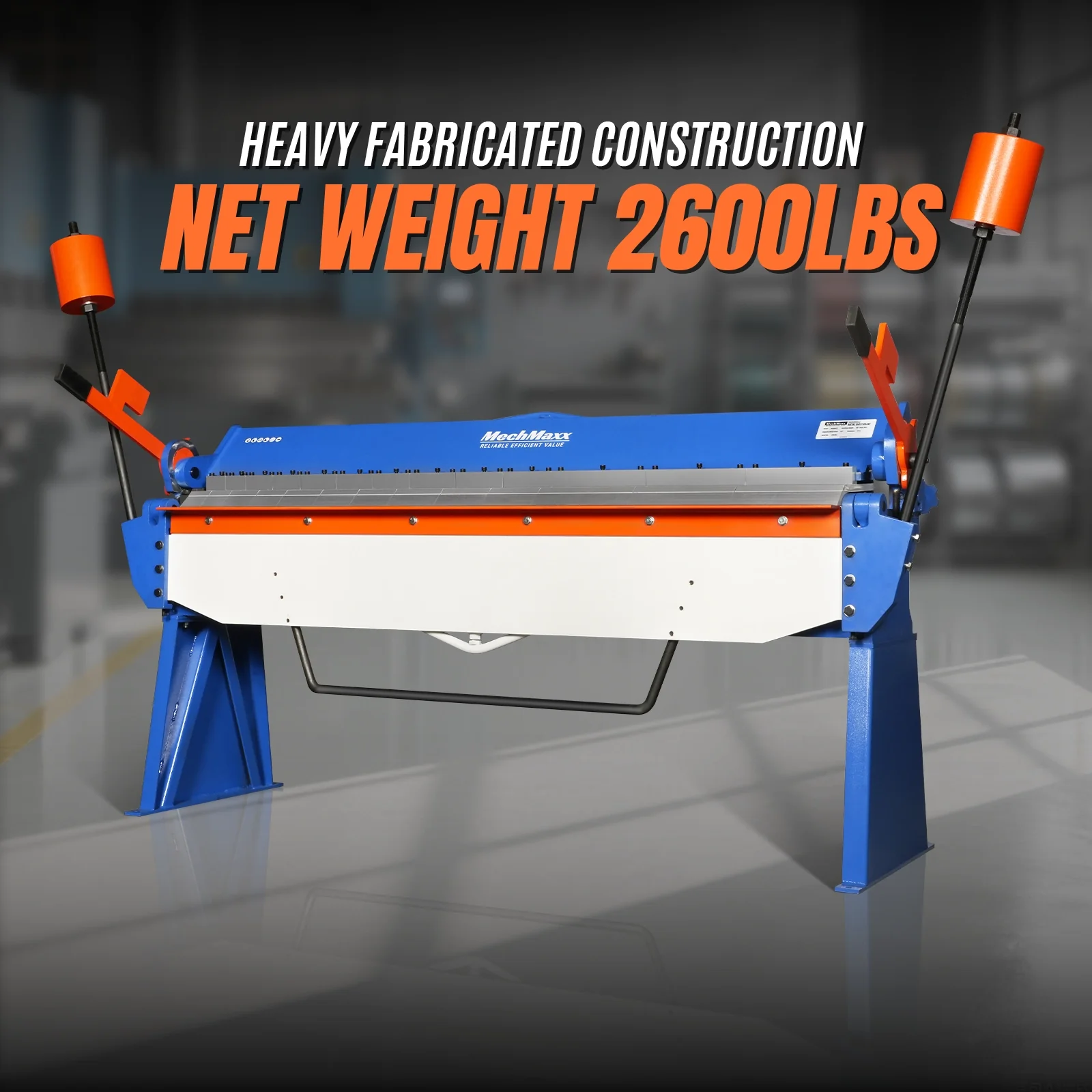 80-inch Manual Sheet Metal Brake - 12 Gauge Bending Capacity, Adjustable Fingers, 6 Ft. Heavy-Duty Steel Construction for Precision Bending PB8012 - Image 3