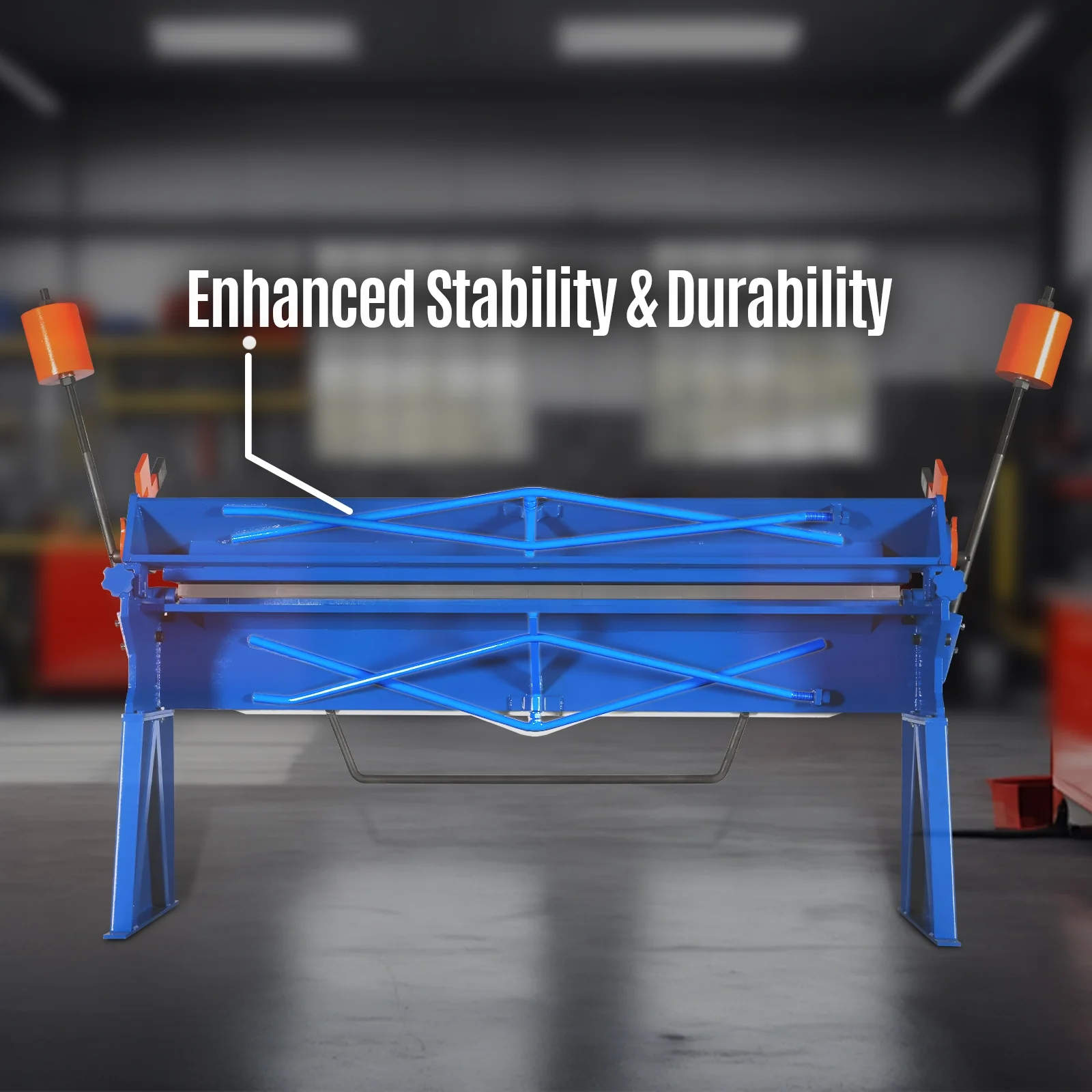 80-inch Manual Sheet Metal Brake - 12 Gauge Bending Capacity, Adjustable Fingers, 6 Ft. Heavy-Duty Steel Construction for Precision Bending PB8012 - Image 8