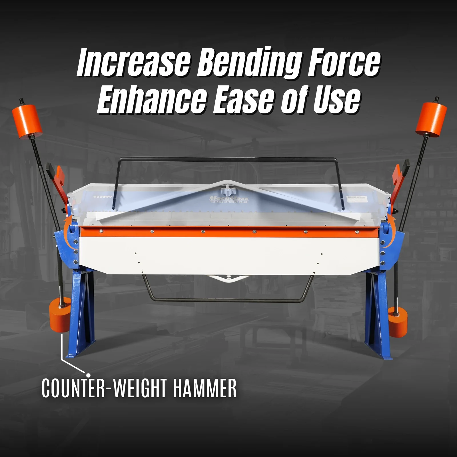 80-inch Manual Sheet Metal Brake - 12 Gauge Bending Capacity, Adjustable Fingers, 6 Ft. Heavy-Duty Steel Construction for Precision Bending PB8012 - Image 9