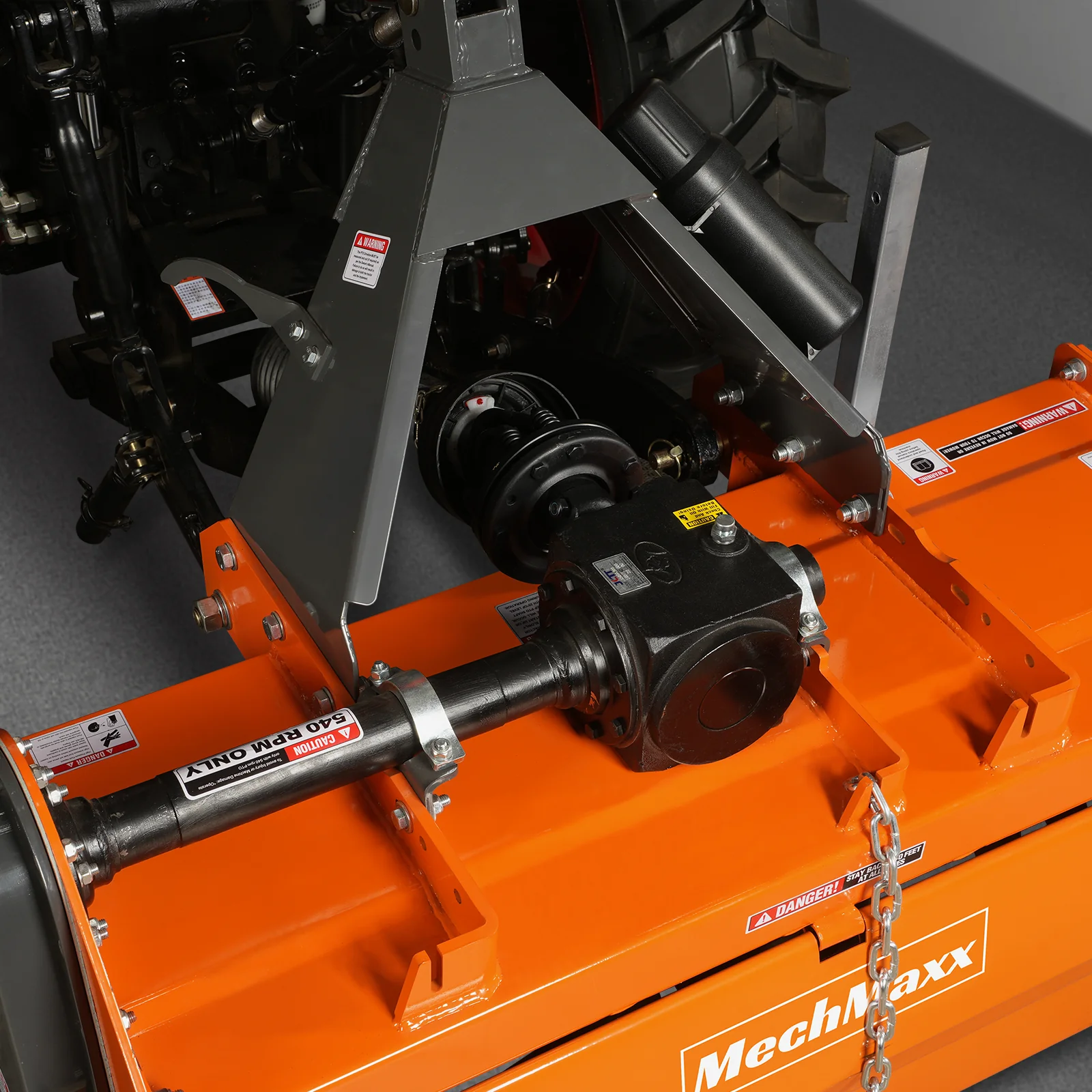 4FT 3-Point Gear Drive Rotary Tiller, 18-35HP Tractor, PTO Shaft Included (With Slip Clutch), Cat. 1 Hookup , RT400 - Image 5