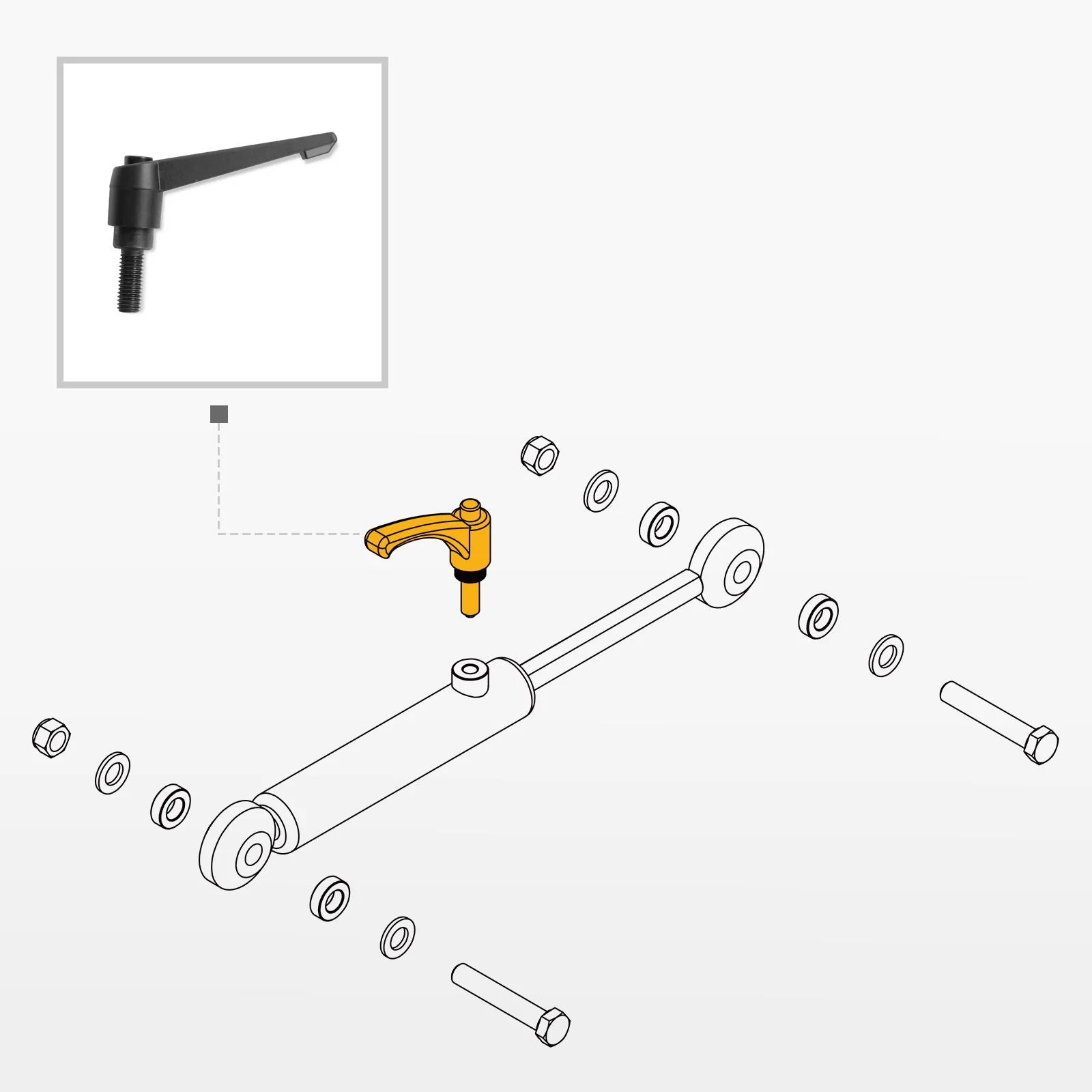 Snow Blower Lock Handle (for SKU: 201042, 201042T, 201015, 201015T, 201016, 201016T, 201043, 201043T) - Image 3