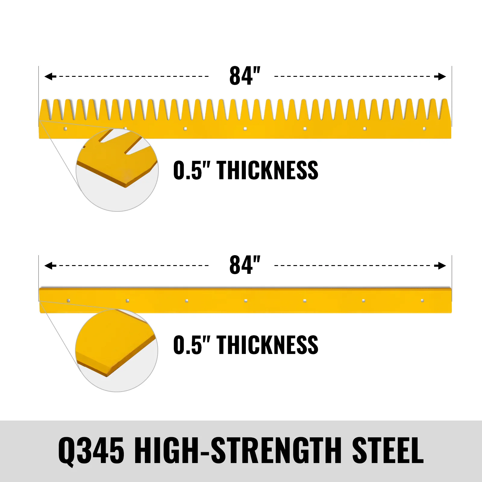 ( 1 Pack / 2 Pcs ) Blade & Comb for 84" Skid Steer Land Plane (for SKU: 201031) - Image 2