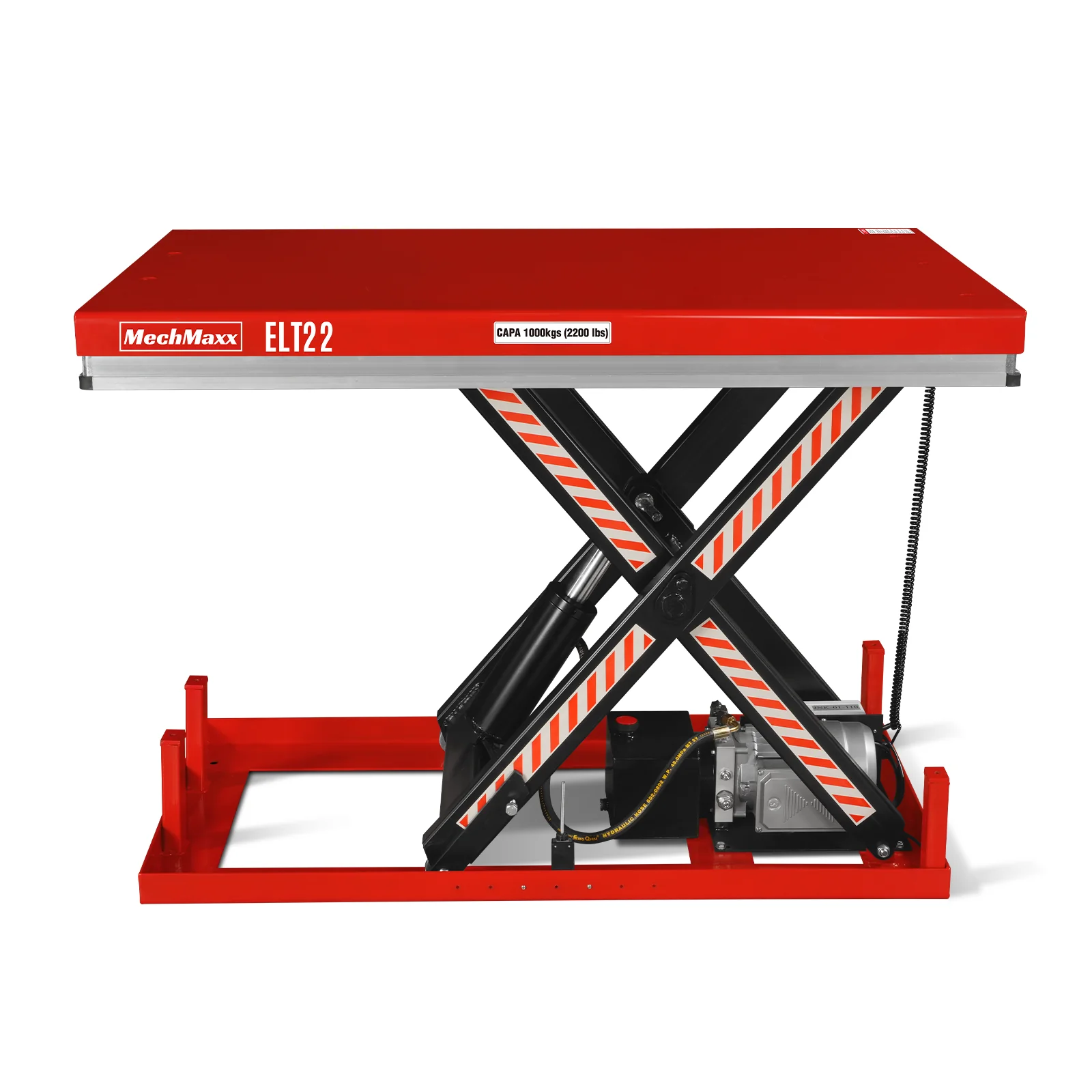 2200lb Capacity Stationary Electric Hydraulic Lift Table ,  51.2" x 32.3" Platform,  39.4" Lift Height , UL Certified Motor,  ELT22 - Image 4