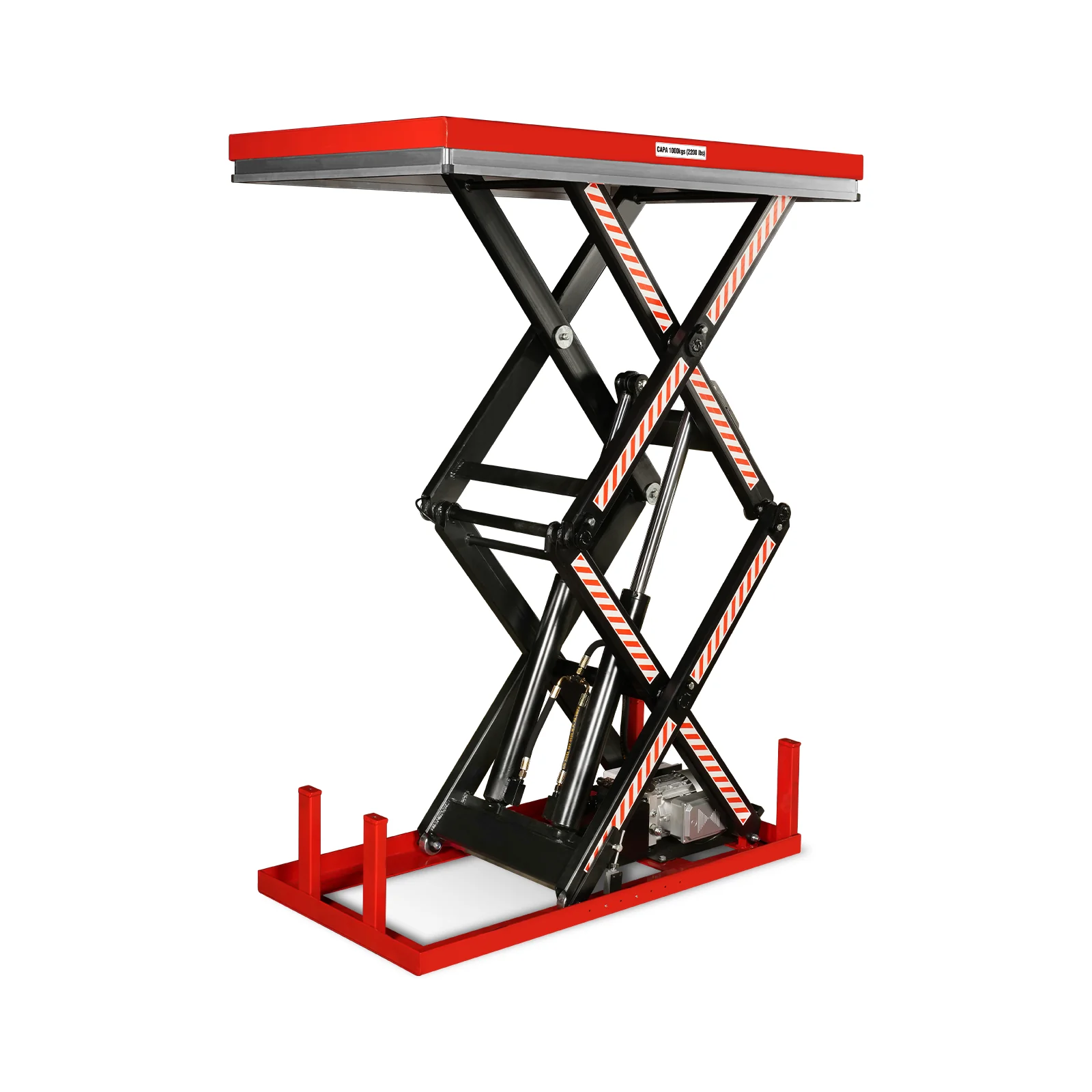2200 lbs Capacity Stationary Electric Hydraulic Double Scissor Lift Table - 51.2" x 32.3" Platform,  70.1" Lift Height,  UL Certified Motor,  ELTD22 - Image 14