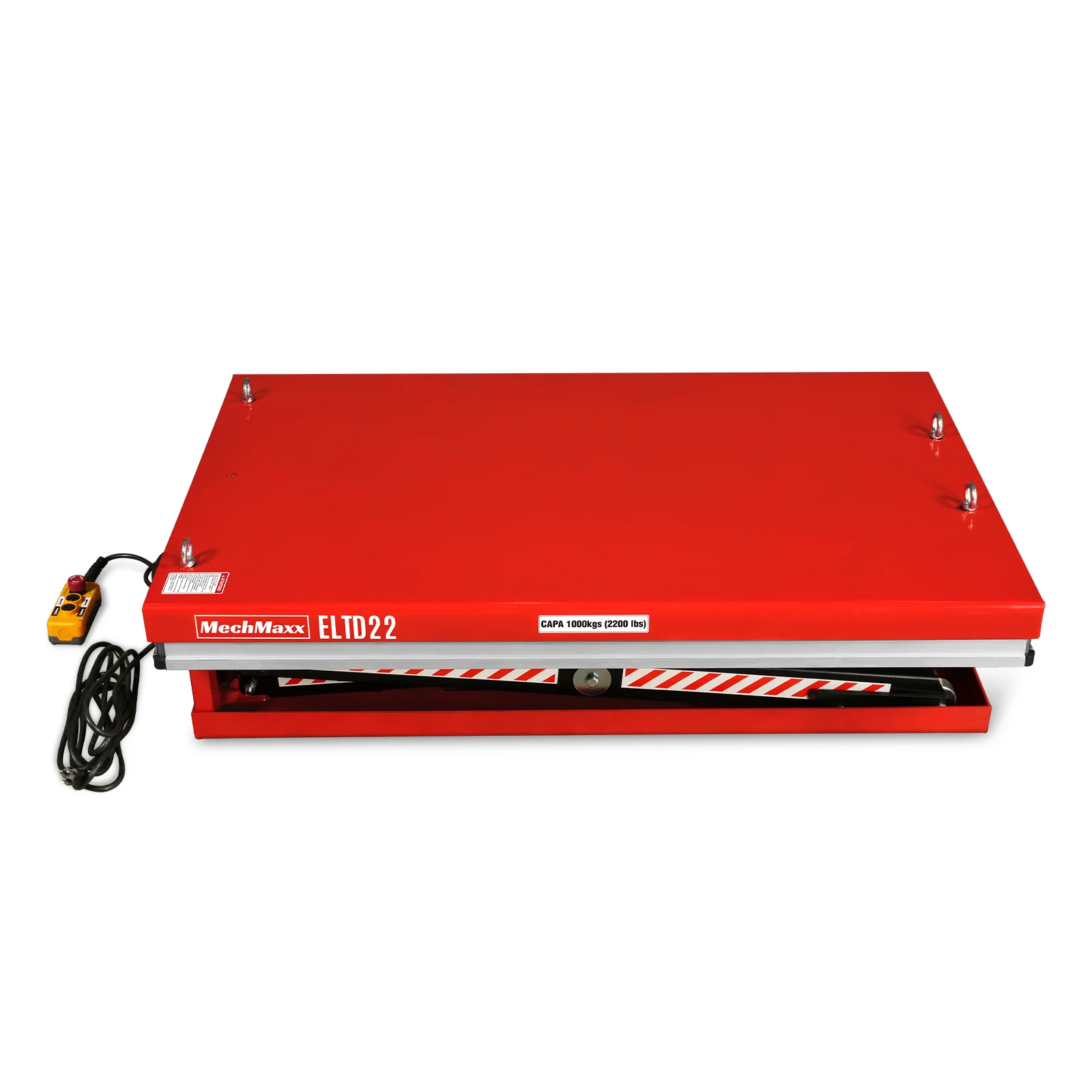 2200 lbs Capacity Stationary Electric Hydraulic Double Scissor Lift Table - 51.2" x 32.3" Platform,  70.1" Lift Height,  UL Certified Motor,  ELTD22 - Image 4