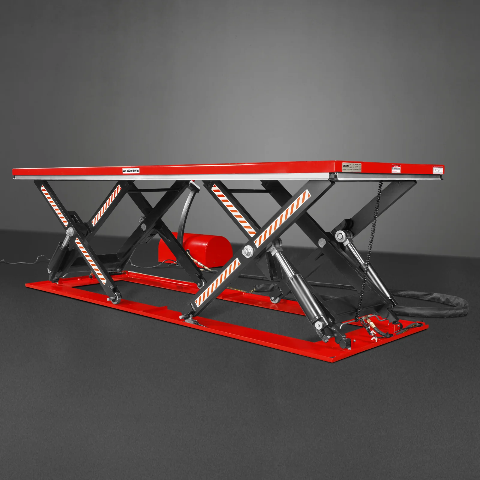 Stationary Electric Hydraulic Parallel Double Scissor Lift Table 6600lb Capacity,  112.9" x 39.4"Platform,  34.3"Lift Height, UL Certified Motor,  ELT66P - Image 13