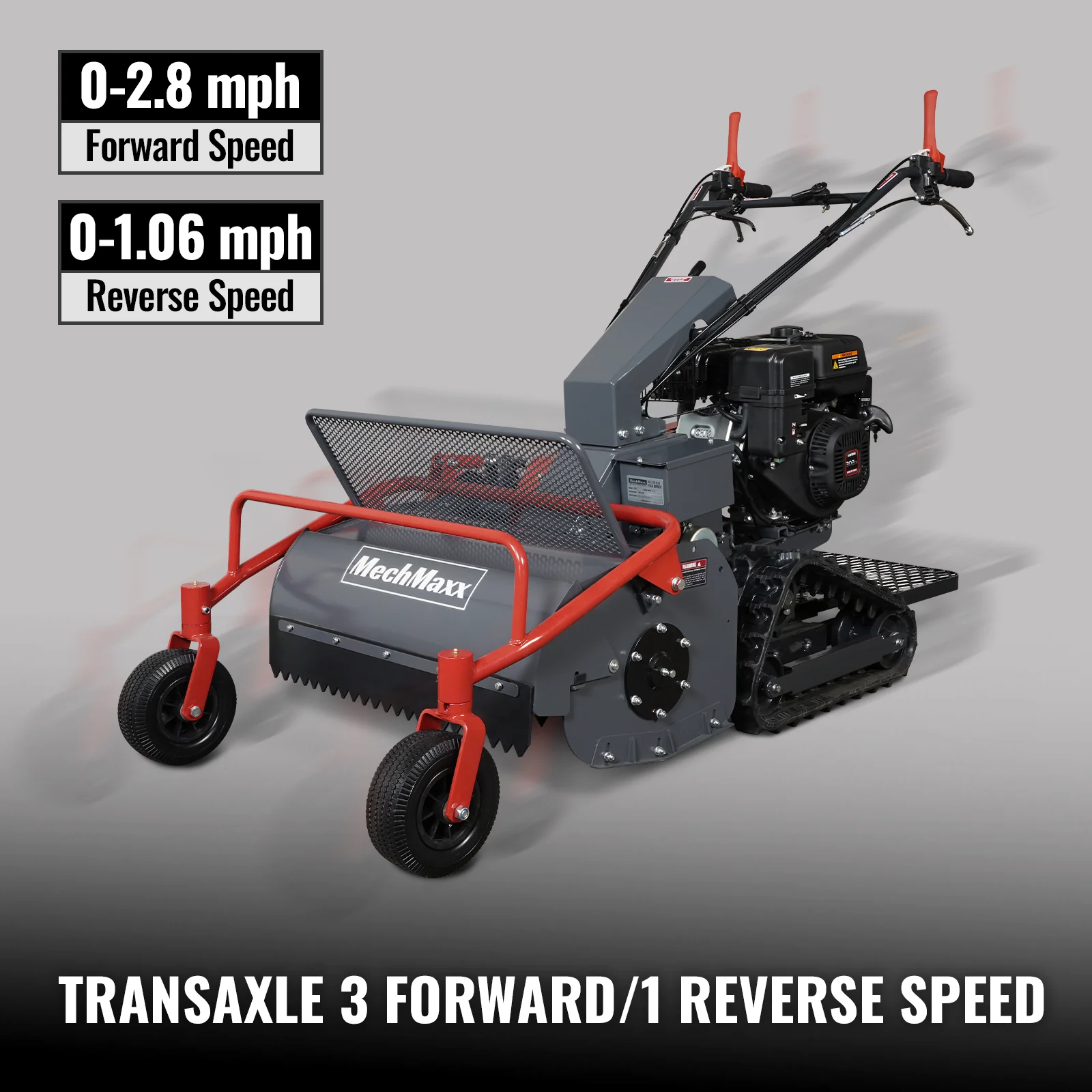 27" Walk Behind Flail Mower,  10HP 302cc,  Self-Propelled,  Tracked,  Electric Start,  SFM27T - Image 9